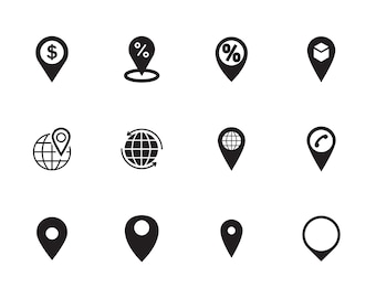 Finance & Business Location Icons – SVG, PNG, AI Files