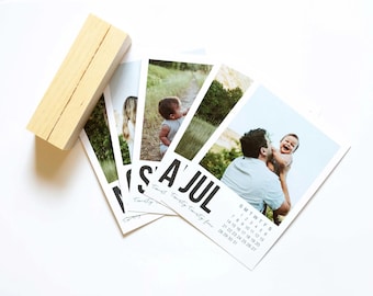 2026 Desk Calendar | Calendar with Wood Stand | Custom Photo Calendar | Personalized Gift | Photo Gift | Art Calendar | Cute Desk Calendar