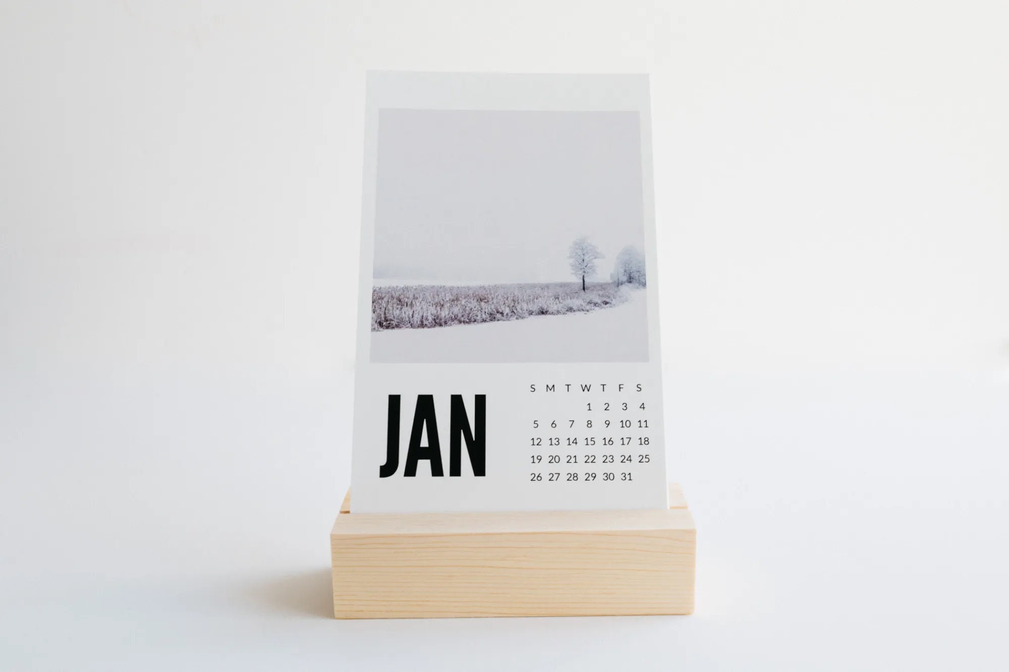 Recycled Wood Block Desktop Calendar - Etsy