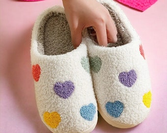 Love Heart Slippers | Cute Heart Slippers | Comfy Heart Slippers | Cozy Heart Slippers | Heart Slippers | Warm Heart Slippers Gift USA