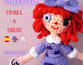 Ragatha - Digital Circus - Amigurumi-mönster på spanska och engelska