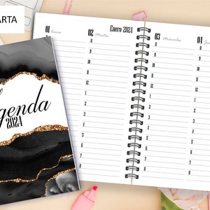 AGENDA CITAS 2024 / imprimible / pdf / ideal negocio o emprendimiento / formato A5 - media carta / organiza tu dia laboral / work planner