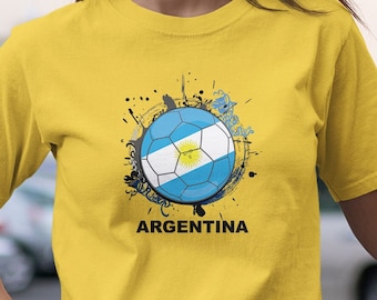 Argentina Soccer T Shirts, Argentinian Soccer Shirt, Argentina Travel Shirt, Unisex Cotton Shirt, Soccer Nation Shirt, Travel Shirts Gift
