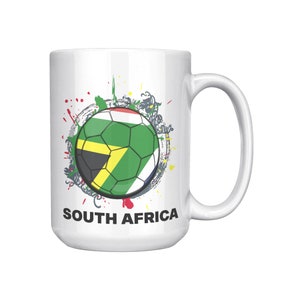 South Africa Soccer Country Mug, South Africa Coffee Mug, South African Flag Mug, South Africa Fan, Soccer Coffee Cup, Soccer Lovers Gift image 10