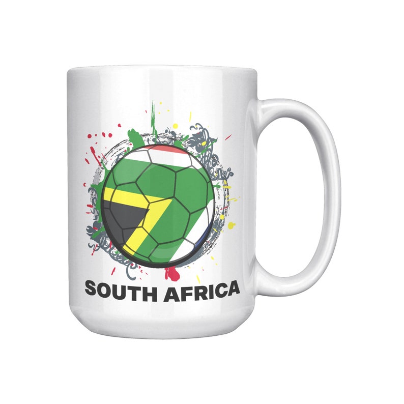 South Africa Soccer Country Mug, South Africa Coffee Mug, South African Flag Mug, South Africa Fan, Soccer Coffee Cup, Soccer Lovers Gift image 10
