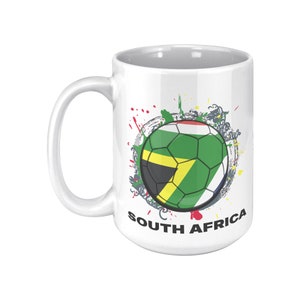 South Africa Soccer Country Mug, South Africa Coffee Mug, South African Flag Mug, South Africa Fan, Soccer Coffee Cup, Soccer Lovers Gift image 8