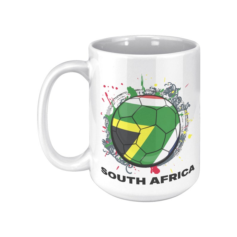 South Africa Soccer Country Mug, South Africa Coffee Mug, South African Flag Mug, South Africa Fan, Soccer Coffee Cup, Soccer Lovers Gift image 8