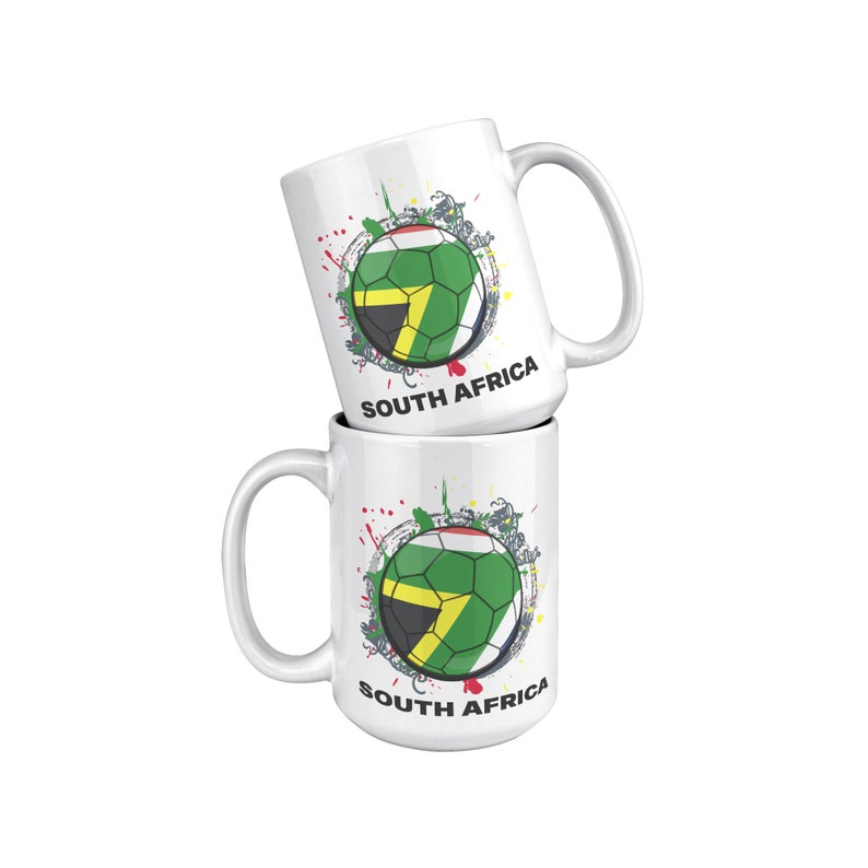 South Africa Soccer Country Mug, South Africa Coffee Mug, South African Flag Mug, South Africa Fan, Soccer Coffee Cup, Soccer Lovers Gift image 7