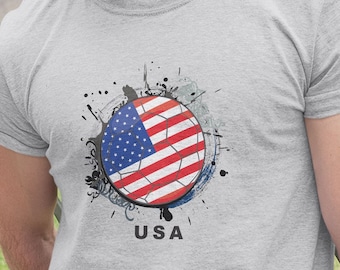 USA Soccer T Shirts, America Soccer Shirt, USA Travel Shirt, Unisex Cotton Shirt, Soccer Nation Shirt, Travel Shirts Gift, American Football