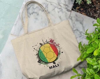 Sacola grande para fãs de futebol do Mali, sacola para mães de futebol, sacola para dias de jogos de futebol, sacola para viajantes, sacola para amantes de esportes, ideia de presente para mães de futebol
