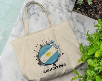 Bolsa de mano de fútbol para fanáticos de Argentina, bolsa de mano para mamá de fútbol, bolsa de día de juego de fútbol, bolsa de mano para viajeros, bolsa de mano para amantes de los deportes, idea de regalo para mamás de fútbol