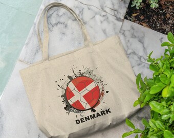 Bolso de mano grande para fanáticos del fútbol de Dinamarca, bolso de mano para mamá de fútbol, bolso del día del juego de fútbol, bolso de mano para viajeros, bolso de mano para amantes de los deportes, idea de regalo para mamás de fútbol