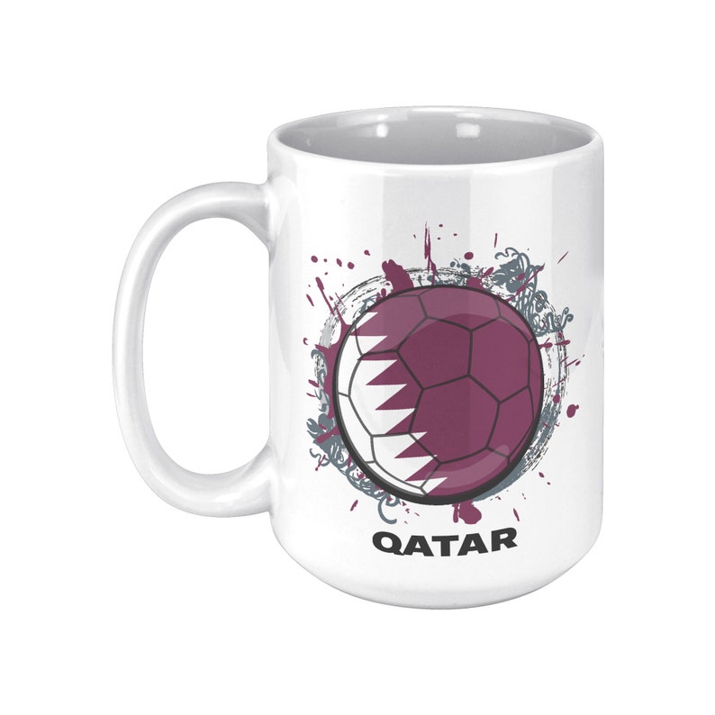 Katar Piłkarski Kubek Krajowy, Katar Kawowy Kubek, Katar Flaga Kubek, Kubek dla Katar Fan, Katar Piłkarski Kubek Kawowy, Katar Piłkarski Miłośnik Prezentów, Piłkarski Kubek Herbaty zdjęcie 8