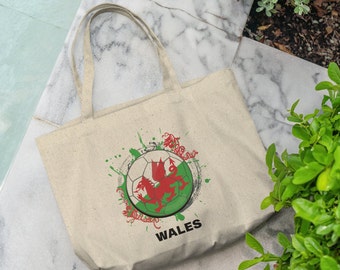 Bolsa esportiva grande para fãs de futebol do País de Gales, sacola para mães de futebol, sacola para jogos de futebol, sacola para viajantes, sacola para amantes de esportes, ideia de presente para mães de futebol