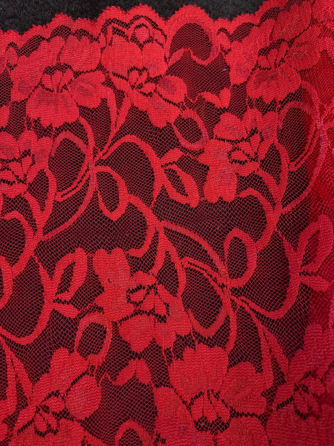 Stretch Lace. 6 Inch Lace. Lingerie Lace. Red Stretch Lace. Sold by 1/2 ...