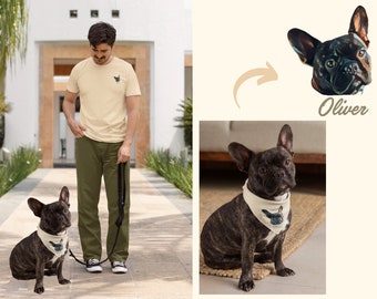 Matching Dog and Owner Set Cat and Owner Set Pet and Owner T-shirt Dog Bandana Dog Owner Gift Dog Maching Gift Custom Pet Shirt Pet Photo