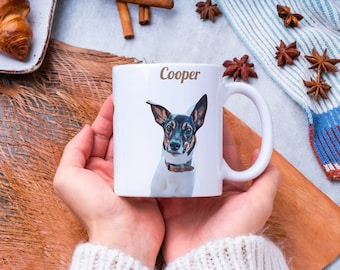 Custom Pet Mug From Photo Custom Gift for Coffee Lovers Dog Gift Painting from Photo  Pet Gift Dog Birthday Gift Cat Coffee Gift Pet Lovers