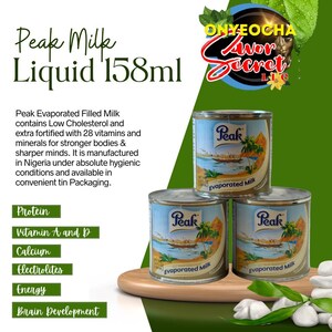 Peak Evaporated Milk, Evaporated Milk 170g/158ml