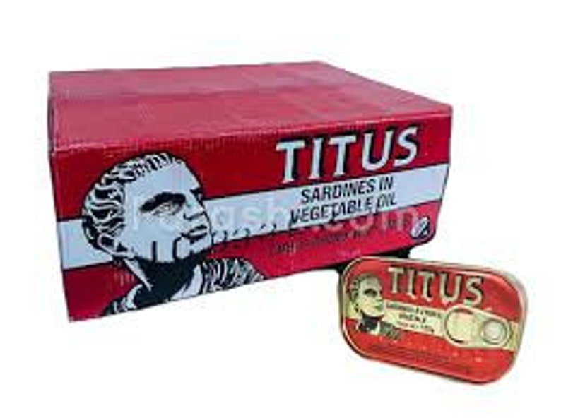 Titus Rectangular Titus Sardine, Sardine in Soybean Oil, Titus Sardine 125g - Etsy