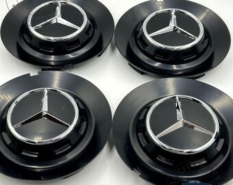 Mercedes Benz 146mm Matte Black Wheel Center Hub Cover Cap TY006 Mercedes Benz Wheels, Mercedes Benz 146mm Center HubCap Covers Black TY006