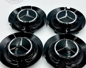 Mercedes Benz 146mm Gloss Black Wheel Center Hub Cover Cap C-1028 17028 For Benz AMG Wheels, Mercedes Benz 146mm Center HubCap Gloss Black