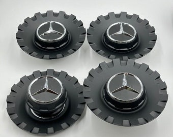 Mercedes Benz Wheel Hubcaps A2224000900 154mm Matte Black, Fit Mercedes 154mm Wheel Center Hole, Mercedes Benz Wheel Cap Fitment 66mm