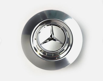 1 piece Mercedes Benz AMG Chrome Wheel Center Caps A0004001100, Wheel Center Caps 147mm for Mercedes Benz AMG Wheels