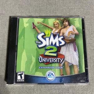 The Sims 2 University PCGame Expansion Pack 2006 CD 2 Disc Set, Pre Owned