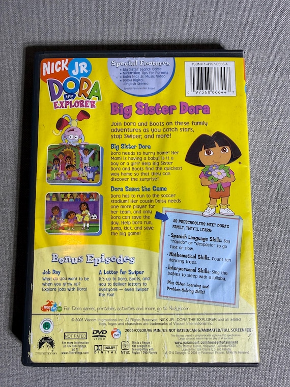 Dora the Explorer: Big Sister Dora DVD – Kids Family Learning