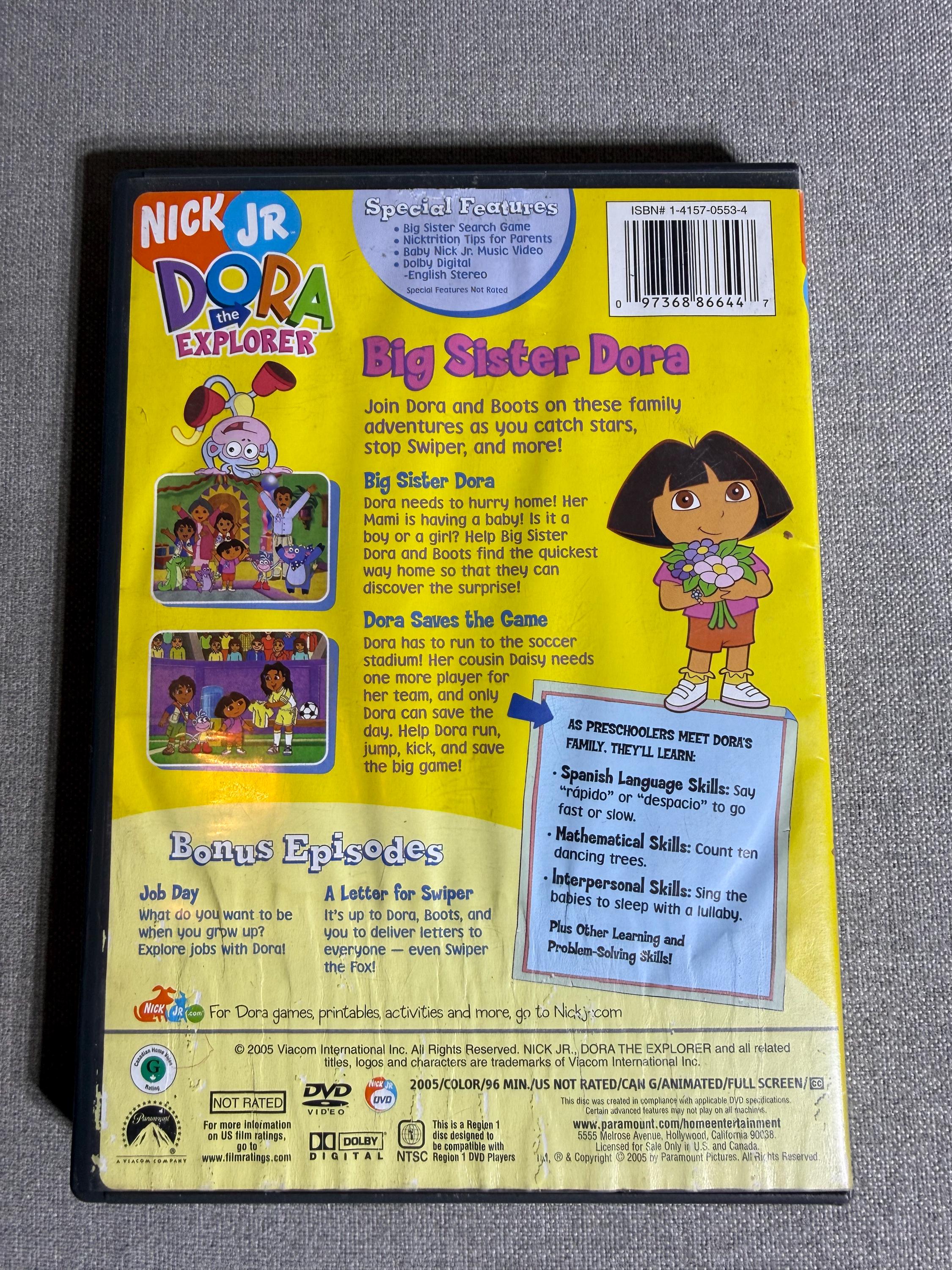 Dora the Explorer: Big Sister Dora DVD – Kids Family Learning