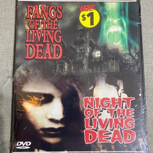 fangs of the living dead & night of the living dead dvd – 2 full length films, New, Factory Sealed