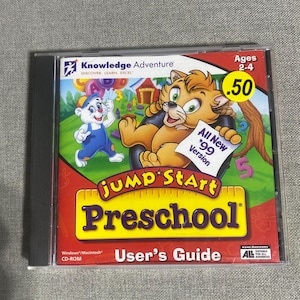 Jump Start Preschool CD-ROM Knowledge Adventure Ages 2-4 Win Mac 1998, Pre Owned