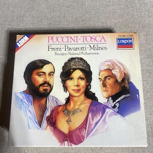 Puccini Tosca Freni, Pavarotti, Milnes, Rescigno, National Philharmonic Box Set, Pre owned