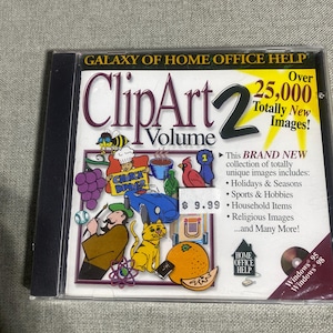 Clip Art Volume 2, Brand: Galaxy Software, Platform Windows 98, New, factory Sealed