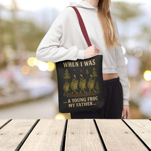 Frog Band Tote Bag: My Chemical Romance Pun, Eco-Friendly Shoulder Purse
