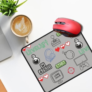 Gaming Retro Icon Mouse Pad |5 Color Variations