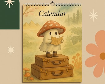 Ghost Travel Calendar| Whimiscal Office Decor