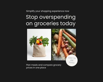 Slimme maaltijdplanner + AI Boodschappenprijsassistent | Wekelijks maandelijks maaltijdplanningssysteem | Budgettool voor boodschappen | Afdrukbare digitale planner