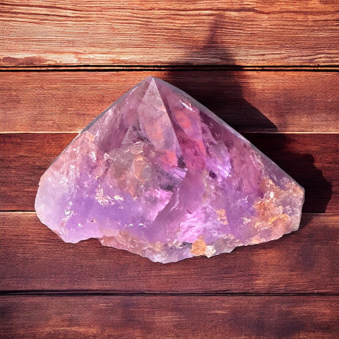 Rare Brazilian Amethyst Point With Red Hematite Inclusions: Natural ...