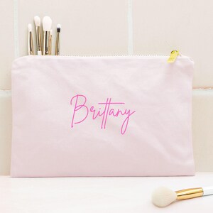 Personalized Cosmetic Bag, Personalized Makeup Bag, Bridesmaid Gift, Bachelorette Gift, Gift for Girls, Gift for Women, Christmas Gift