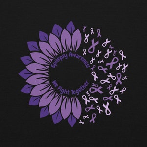 Epilepsy Awareness Sweatshirt, Epilepsy Survivor Shirt, Purple Ribbon Shirt, Neurodiversity Shirt, Mental Health Sweatshirt