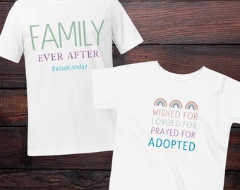 Camisetas a juego para el día de la adopción, conjunto para toda la vida
