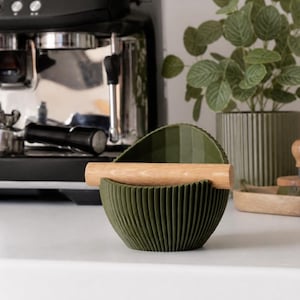 Nova Coffee Knock Box med bar i äkta ek från KNOCDIC®