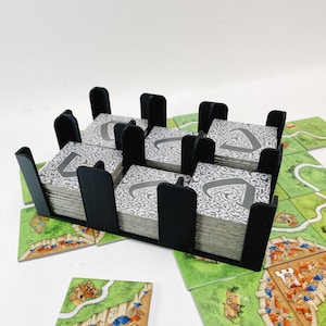 Organizador de cartón Carcassonne - 27 opciones de color / Organizador de azulejos Carcassonne / Personalizable en varios colores / Impreso en 3D