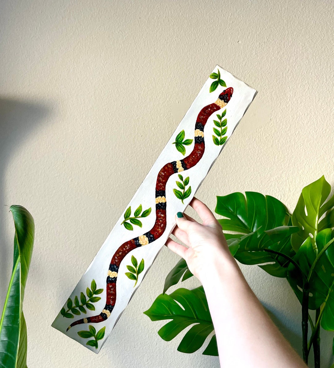 Wooden Snake Wall Decor Etsy