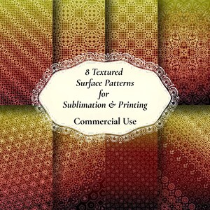 8 Ombre Textured Digital Papers, Brown Gold Variegated Yarn Texture, Faux Stitch Seamless Pattern, Junk Journal Ephemera, Craft Background