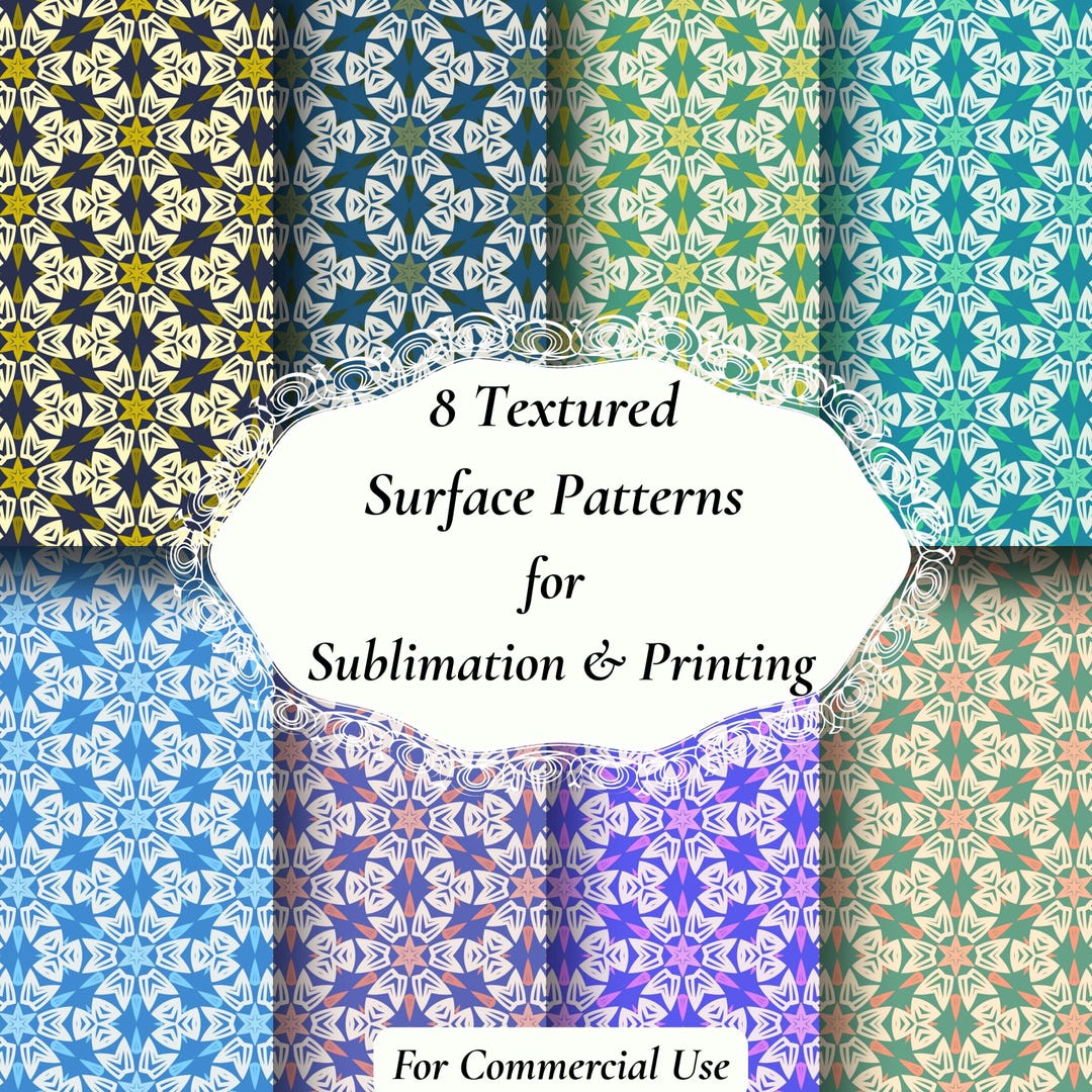 8 Mid Century Seamless Digital Paper Bundle, Modern Art Deco Surface ...