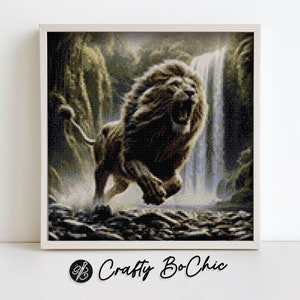 Roaring Lion Kreuzstichvorlage Digital Download
