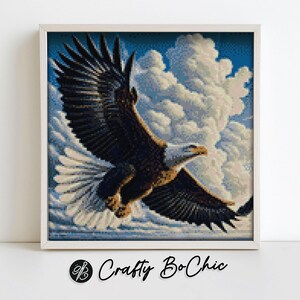 Majesty In Flight 14 Count Kreuzstich Stickmuster Stickvorlage Digitaler Download PDF Stickmuster Sofortiger Download Anfänger Kreuzstichmuster