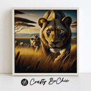 Predator and Prey 14 Count Kreuzstich Stickmuster Anleitung Digitaler Download PDF Stickmuster Sofortiger Download Anfänger Kreuzstichmuster
